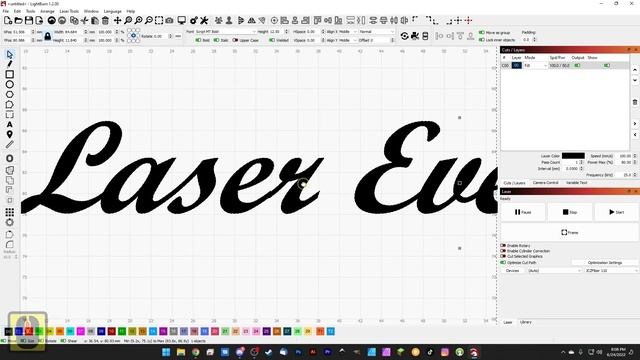 LightBurn for Galvo Graphics Tools Overview смотреть онлайн