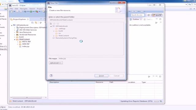 JSP Hello World example using Eclipse IDE and Tomcat web server смотреть онлайн
