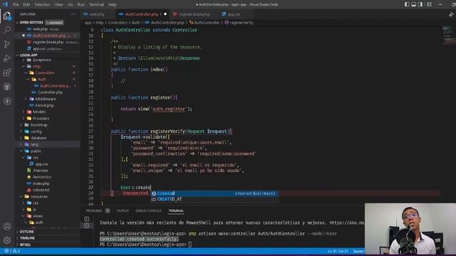 ? como crear un login en Laravel sin paquetes externos смотреть онлайн