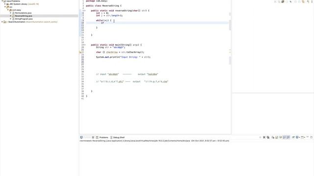 Reverse String Java program without impacting special character position. смотреть онлайн