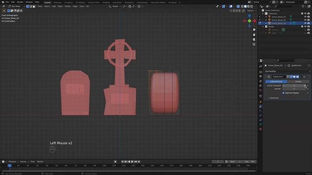 How to make Low Poly Grave Stone in Blender смотреть онлайн
