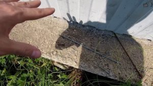 Залил ленточный фундамент для забора и получилось ...