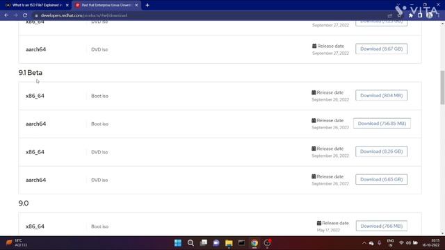 How to download RHEL linux version 9.1 iso file | latest release of rhel linux | what is iso file ? смотреть онлайн