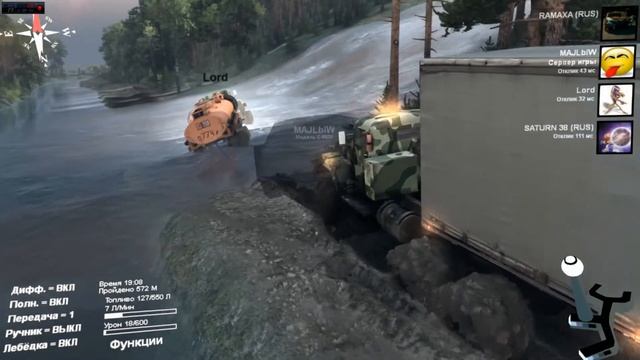 SpinTires - карта "Вах4" почти пройдено RAMAXA #8 смотреть онлайн