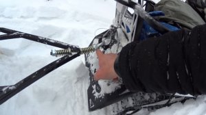 Отзыв о стелс Stels капитан 150 Зацепил сани по тайге 80 километров.mp4