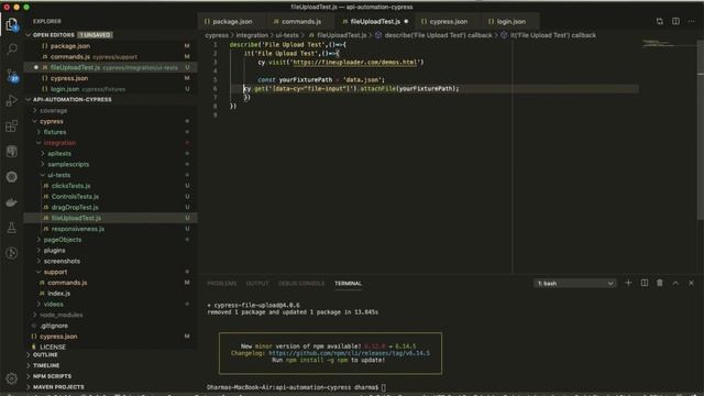 Cypress - How to Upload file in easy way смотреть онлайн