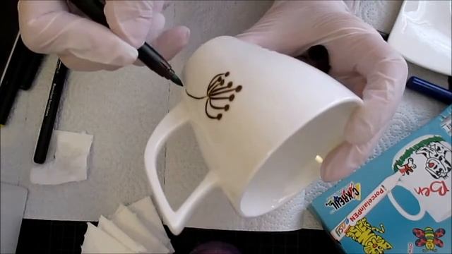 Роспись посуды...пример...рисую.. смотреть онлайн