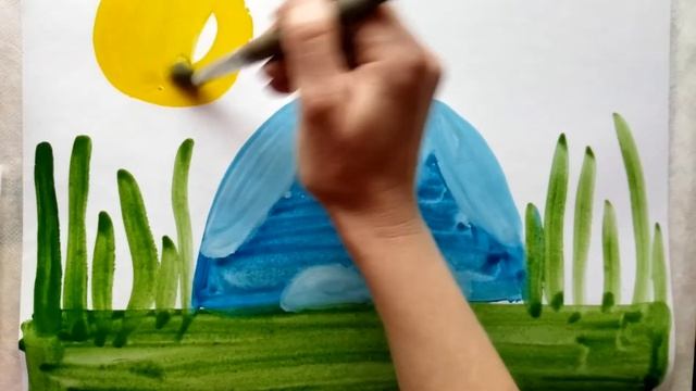 Рисуем с маленькими детьми.Как рисовать красками.