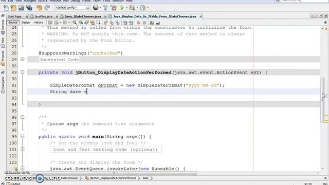 Java - Display Date In JTable From JDateChooser In Java Using NetBeans [ with source code ] ? смотреть онлайн