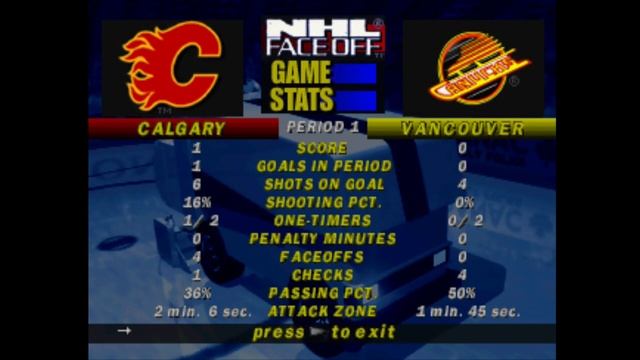 NHL FaceOff -- Gameplay (PS1) смотреть онлайн