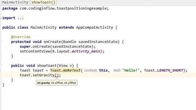 How to Change the Position of the Default Toast - Android Studio Tutorial смотреть онлайн