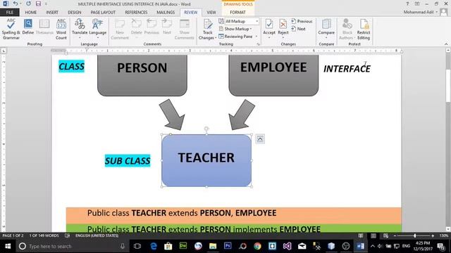 MULTIPLE INHERITANCE USING INTERFACES IN JAVA (URDU / HINDI) смотреть онлайн