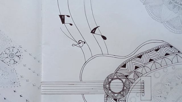 Guitar mandala art ? ?| Step by step tutorial video | Mandala art | смотреть онлайн