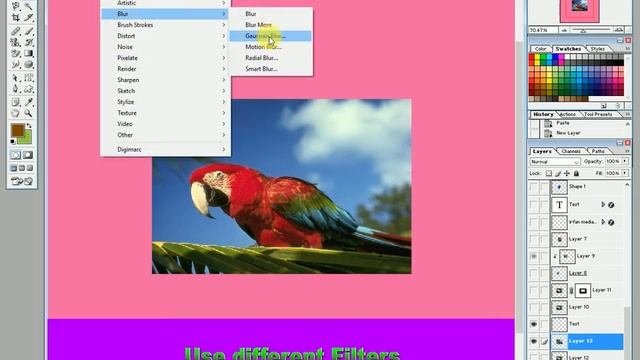 Adobe Photoshop Tutorial for Beginners part 4 || Adobe photoshop 7.0 смотреть онлайн