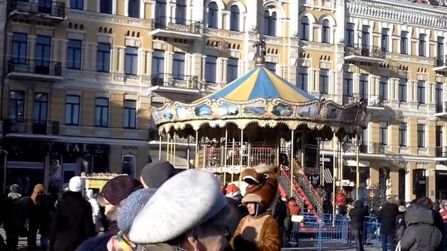 28.12.2014 Предновогодний Киев. Софийская площадь смотреть онлайн