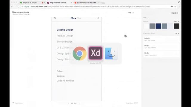 Como prototipar com Adobe XD • Ferreira ao vivo смотреть онлайн