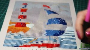 Алмазная мозаика из Фикс Прайс/ Процесс выкладки и ОТЗЫВ