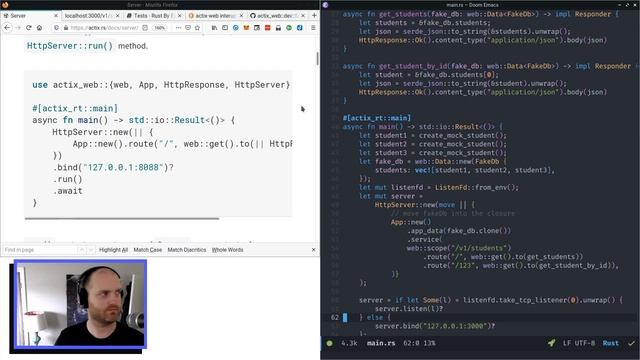 Rust Stream - building a service and connecting to a database смотреть онлайн