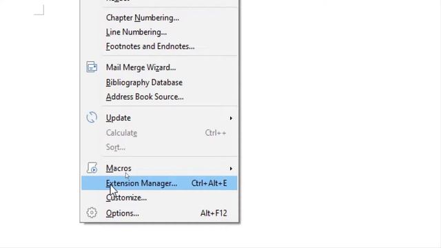 Extension Manager In Writer| Writer Extension In  Menu |libreoffice Tools Menu |libreoffice Kya Hai