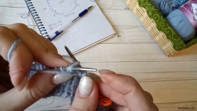 Идеальный росток без дырочек. МК по рядам. Рассчет петель на реглан сверху. Джемпер "Метель". Часть смотреть онлайн