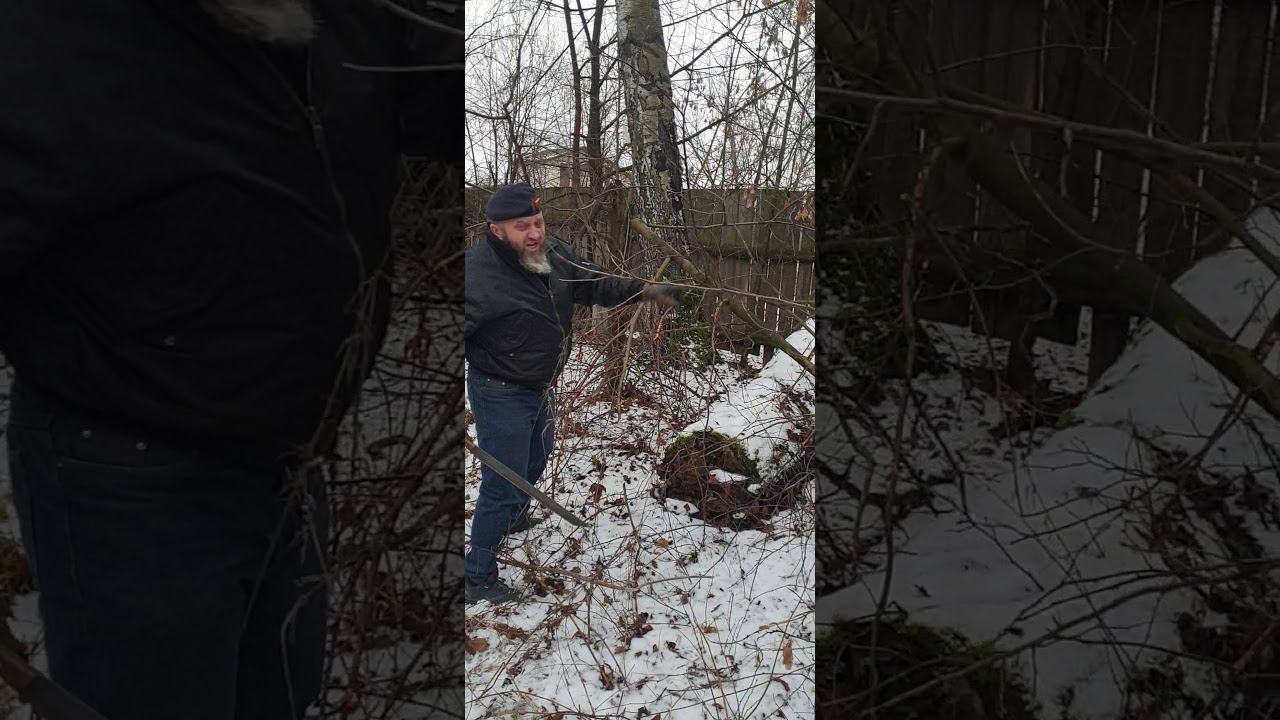 Тактический меч Зобми Хантер, работа по кустарнику. смотреть онлайн