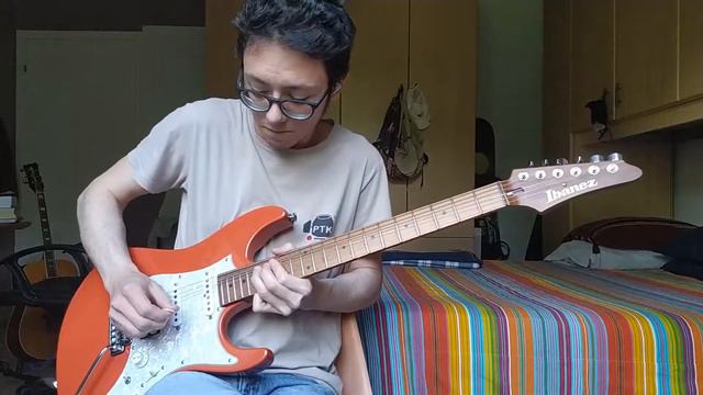 Simone Barbisan playing Vinda's Place by Scott Henderson (blues solo) / Ibanez AZ2204 смотреть онлайн