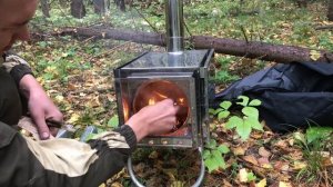 Печь-камин Инвент,для зимней палатки!Обзор