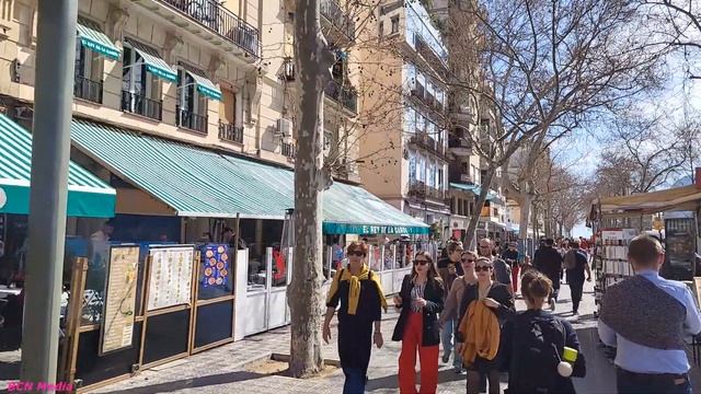 Port Vell to Barceloneta 4K - Walking Barcelona - Spring 2023 (4) смотреть онлайн
