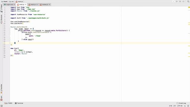 Vue 2.0 and Laravel 5.3 #11 Navigation Guards (Restricting access to pages) смотреть онлайн
