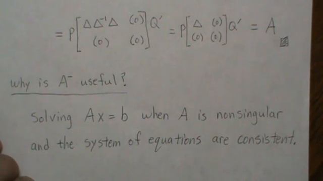 Generalized Inverse Matrix смотреть онлайн