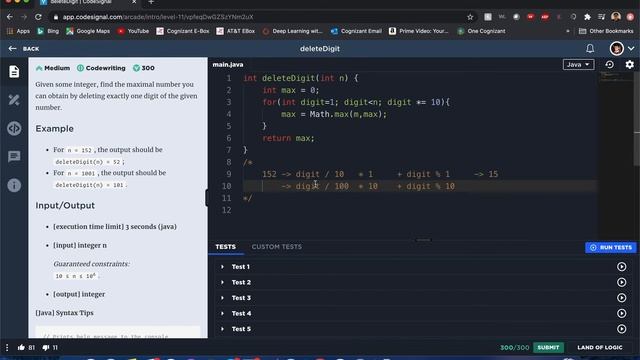 "Delete Digit" - Codesignal #51 - JAVA Solution смотреть онлайн