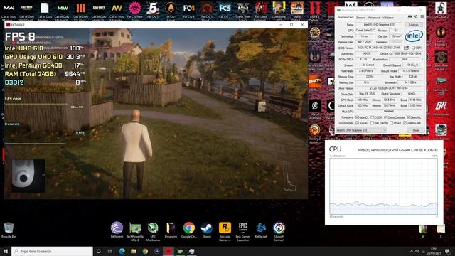 HITMAN 3 - Intel UHD 610 Graphics | Intel Pentium Gold G6400 смотреть онлайн