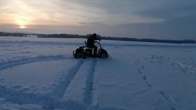 Зимний тест мотоблока Беларус МТЗ-09Н с адаптером! смотреть онлайн