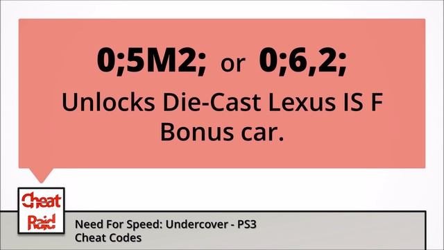 Need For Speed: Undercover Cheat Codes | PS3 смотреть онлайн