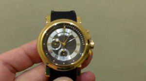 Breguet стоимостью 25000 евро! Breguet Marine Chronograph 5827 (Rose Gold / Rubber)