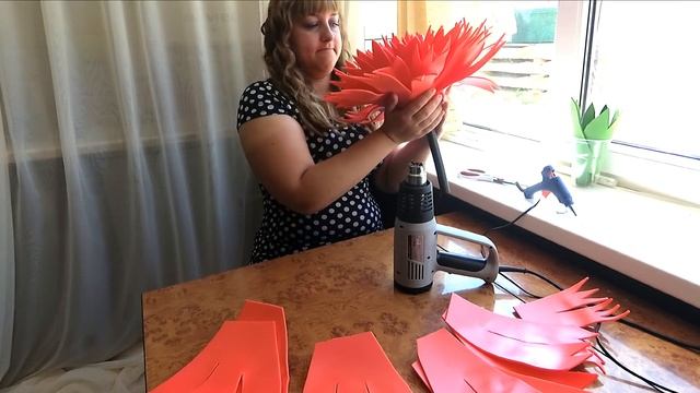 DIY Ростовые цветы. Большая гвоздика к 9 мая! Изолон и фоамиран. The Big Clove