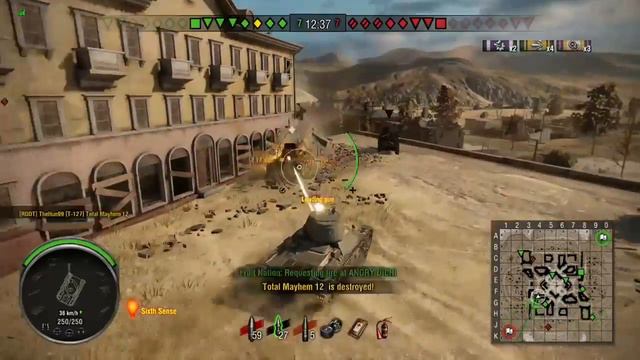 T-127 - Drive-by kill of another T-127 - World of Tanks Console (Xbox One) смотреть онлайн