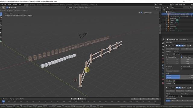 Using the ARRAY MODIFIER in Blender - Blender Modifier Tutorial смотреть онлайн