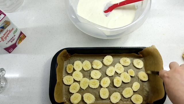 Обалденный Манник на сливках с творогом и бананом смотреть онлайн