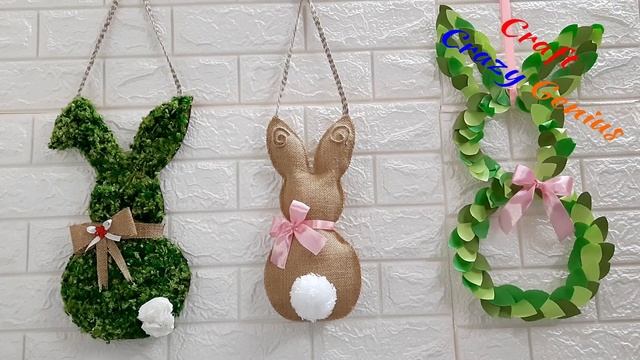 2 Economical Easter Bunny wreath made with waste materials |DIY Low budget Easter décor idea (Part2 смотреть онлайн