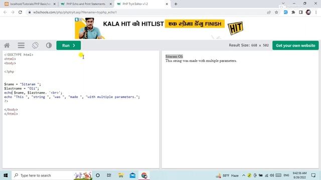 PHP echo() and print() function | Difference between echo and print | Part 3 смотреть онлайн