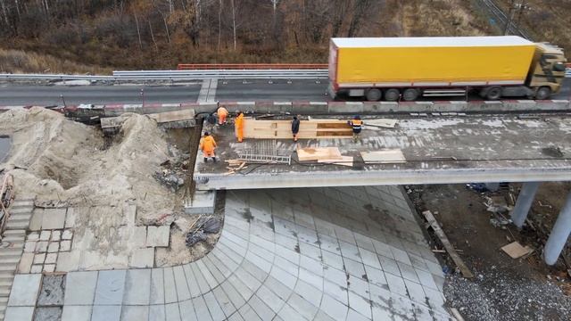 Ремонт моста между Жигулевском и Сызранью. Трасса М5. (Ремонт моста около Сызрани) смотреть онлайн