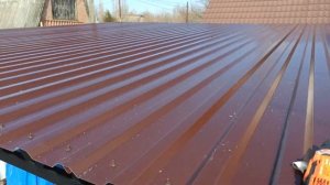 Навес своими руками в одиночку | Накрываю навес профнастилом