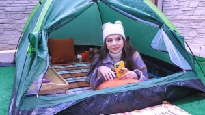 24 ЧАСА В ПАЛАТКЕ ПОД ДОЖДЕМ! ? Afinka