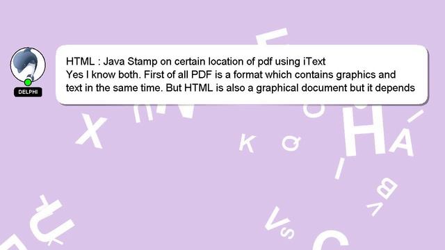 HTML : Java Stamp on certain location of pdf using iText смотреть онлайн