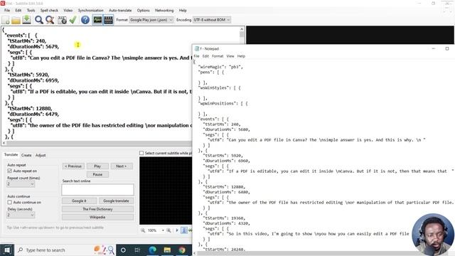 How to Download YouTube Subtitles as Google Play JSON File and Convert to SRT Subtitle File смотреть онлайн