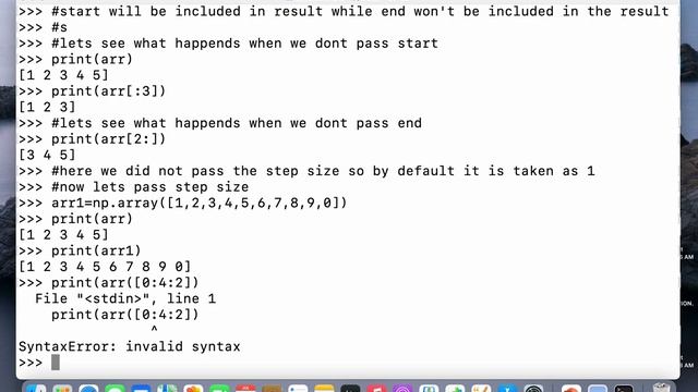 Python Numpy Tutorial For Beginners - Array Slicing смотреть онлайн