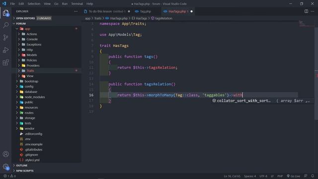 Create a forum with Laravel 8 | Tag model, Taggables, Migration and Traits setup | Part 12 смотреть онлайн