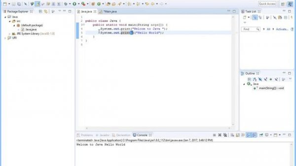 Java Tutorial 5 - Print Statement