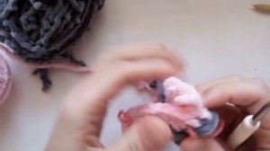 пинетки из плюшевой пряжи мастер класс для начинающих крючком / пинетки зефирки